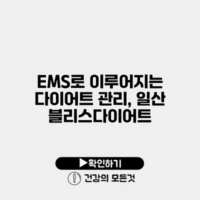 EMS로 이루어지는 다이어트 관리, 일산 블리스다이어트