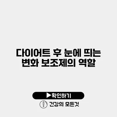 다이어트 후 눈에 띄는 변화 보조제의 역할