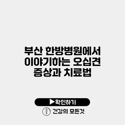 부산 한방병원에서 이야기하는 오십견 증상과 치료법