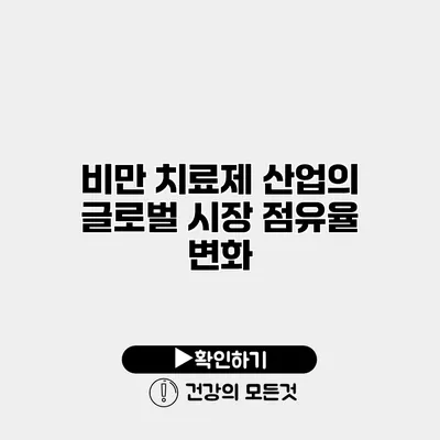 비만 치료제 산업의 글로벌 시장 점유율 변화