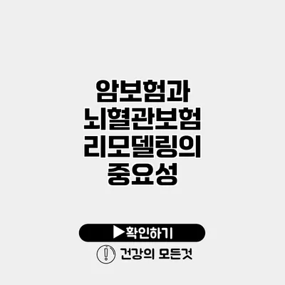 암보험과 뇌혈관보험 리모델링의 중요성