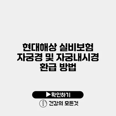 현대해상 실비보험 자궁경 및 자궁내시경 환급 방법