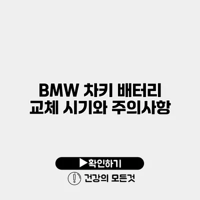 BMW 차키 배터리 교체 시기와 주의사항