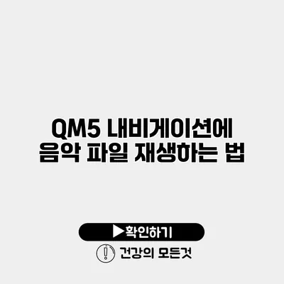 QM5 내비게이션에 음악 파일 재생하는 법