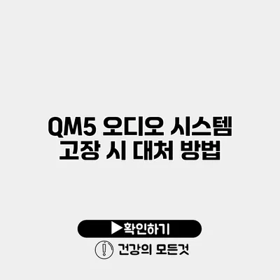 QM5 오디오 시스템 고장 시 대처 방법