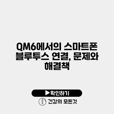 QM6에서의 스마트폰 블루투스 연결, 문제와 해결책