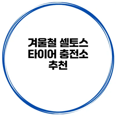 겨울철 셀토스 타이어 충전소 추천