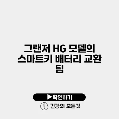 그랜저 HG 모델의 스마트키 배터리 교환 팁