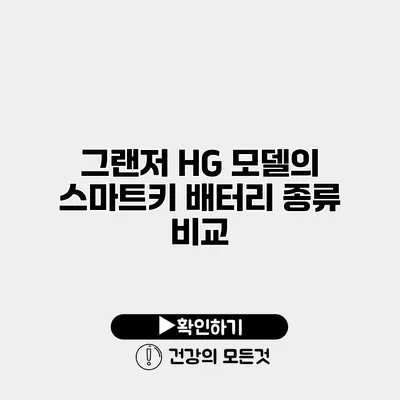 그랜저 HG 모델의 스마트키 배터리 종류 비교