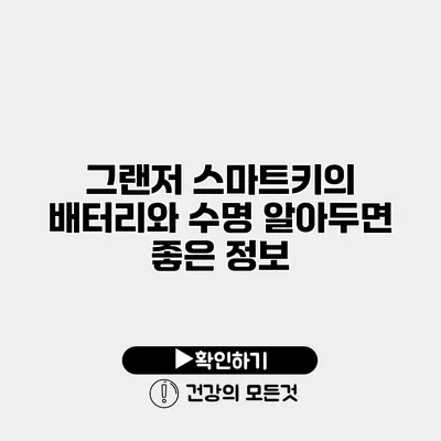 그랜저 스마트키의 배터리와 수명 알아두면 좋은 정보