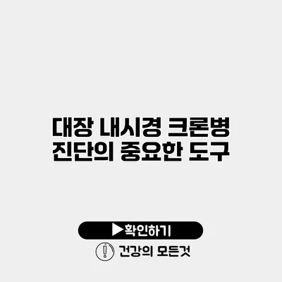 대장 내시경 크론병 진단의 중요한 도구