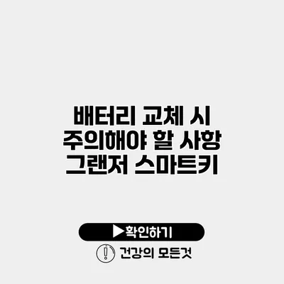 배터리 교체 시 주의해야 할 사항 그랜저 스마트키