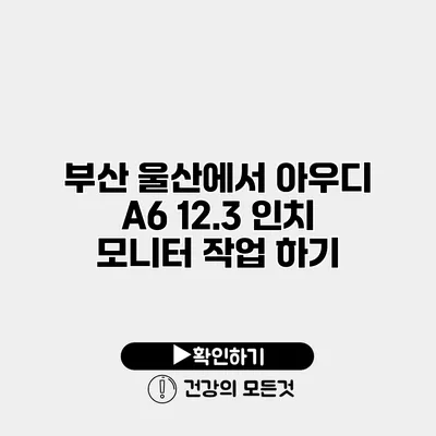 부산 울산에서 아우디 A6 12.3 인치 모니터 작업 하기