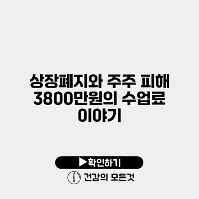 상장폐지와 주주 피해 3800만원의 수업료 이야기