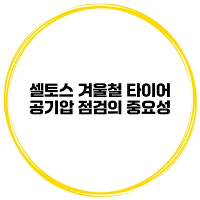 셀토스 겨울철 타이어 공기압 점검의 중요성