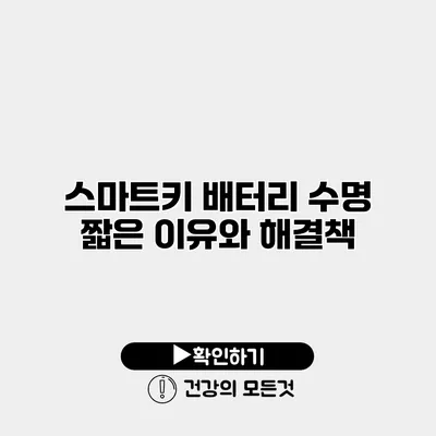 스마트키 배터리 수명 짧은 이유와 해결책