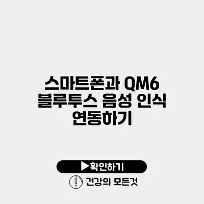 스마트폰과 QM6 블루투스 음성 인식 연동하기