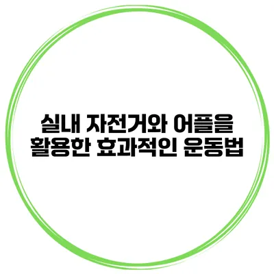 실내 자전거와 어플을 활용한 효과적인 운동법