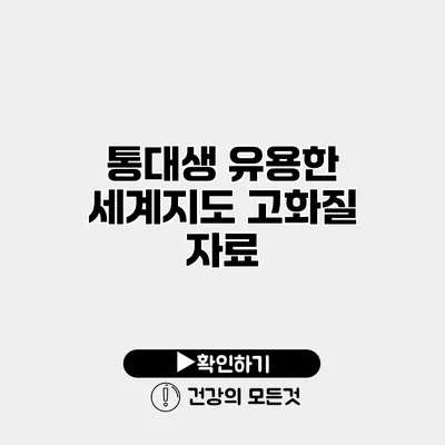 통대생 유용한 세계지도 고화질 자료
